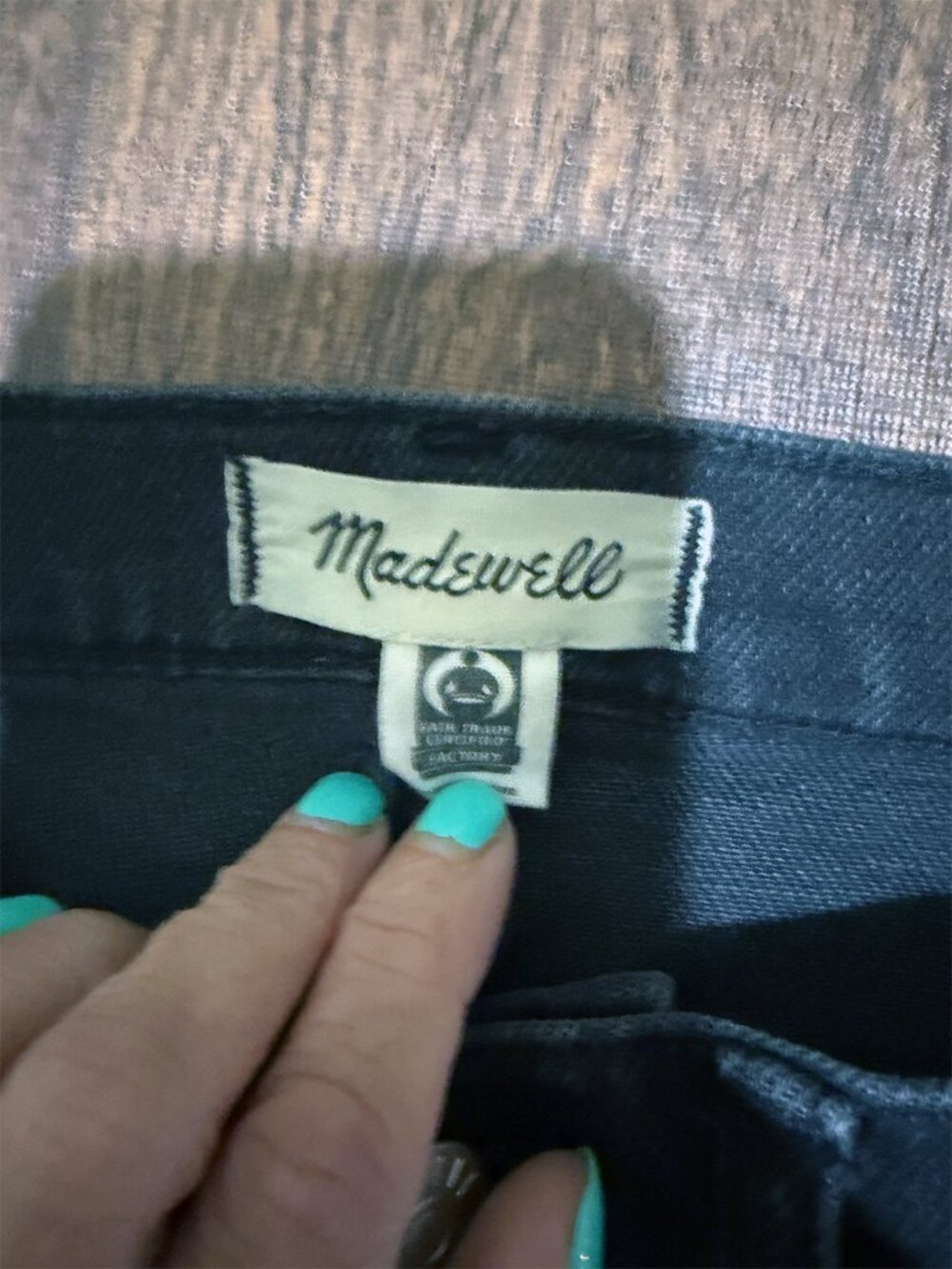 Madewell Kick Out Crop Mid-Rise Jeans Black Size 24 - Picture 2 of 10